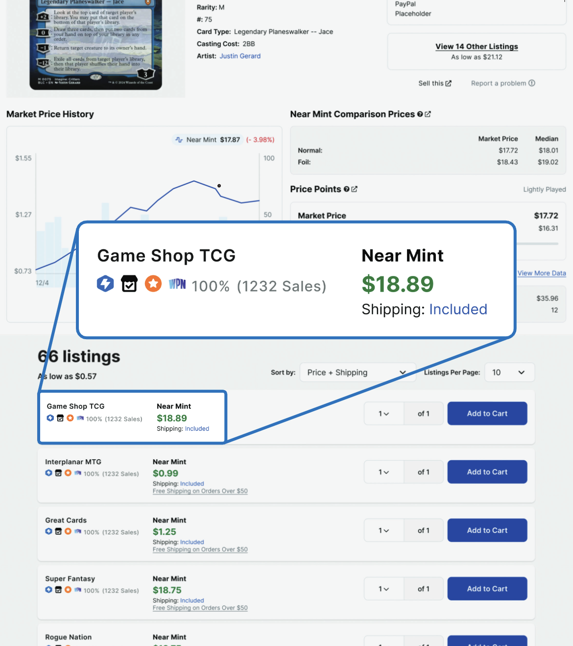An example of a seller with the WPN program icon.