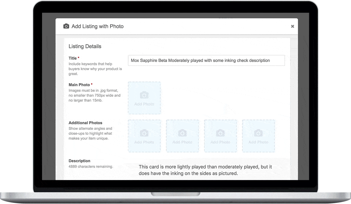 How Do Listings With Photos Work? – TCGplayer.com