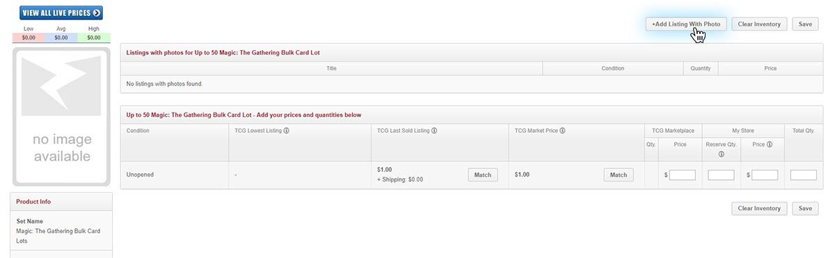 How Do Listings With Photos Work? – TCGplayer.com