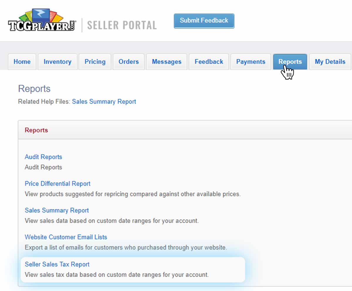 How do I access and interpret my Sales Tax Report?